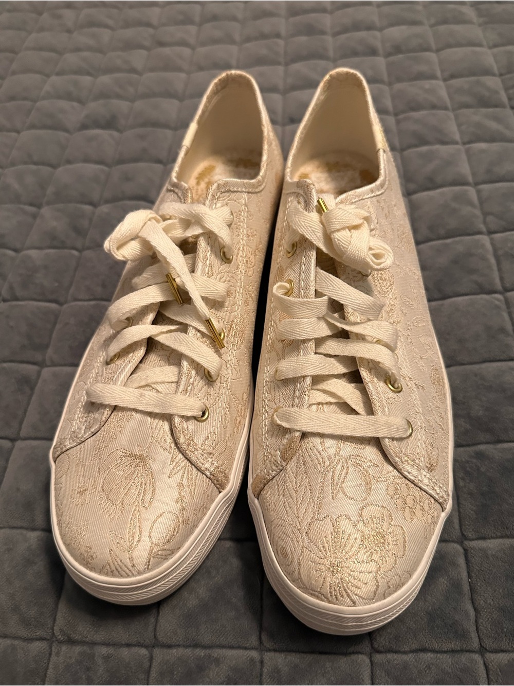 Rifle Paper Co. gold and cream ked’s - women’s size 11